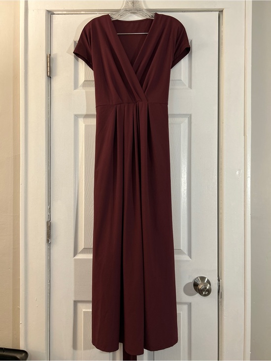 HALARA Dresses & Skirts - HALARA Deep Wine Wrap-Front Maxi Dress